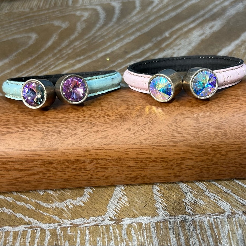 Elegant Women's Jewelry Bracelets with Purple and Blue Accents